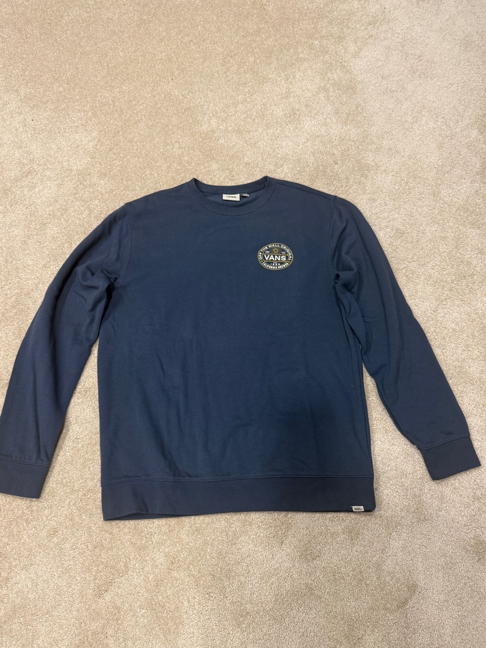VANS OFF THE WALL CALIFORNIA BREWED Crew Neck Long Sleeve Shirt Sweater Sz L